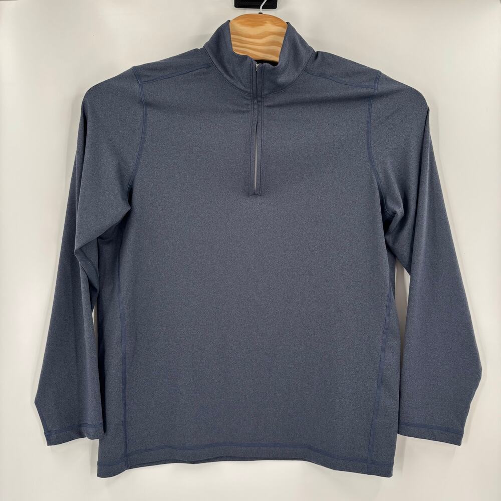 Brooks Brothers Mens Large Blue Cotton 1/4 Zip Pullover Sweater - Picture 5 of 7